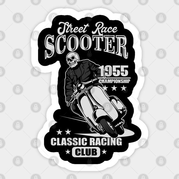 55 SCOOTER RACING Sticker by beanbeardy